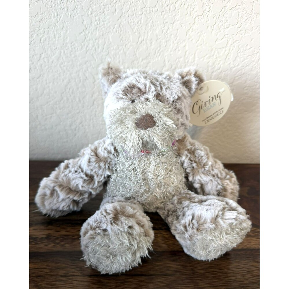 Demdaco Giving Bear soft Fuzzy 8" gift NEW